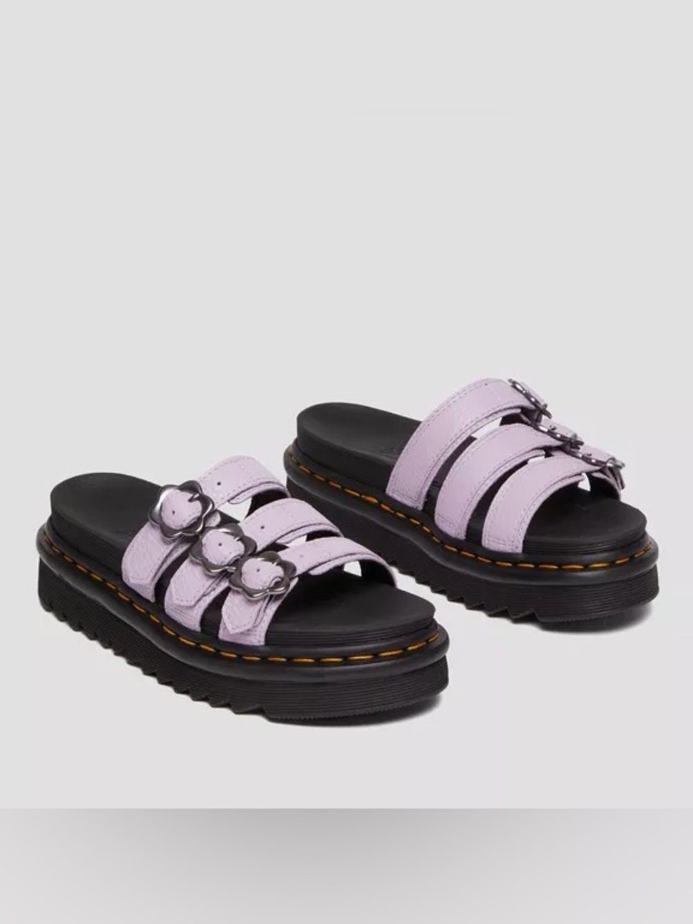 Dr Martens Blaire Flower Buckle Slide Sandals